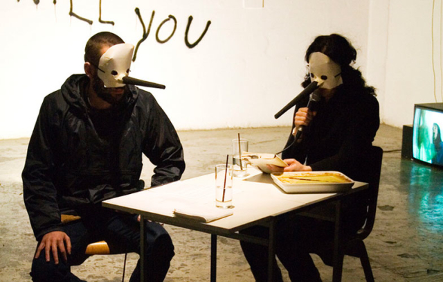 I spin...performance installation by Catherine Street with Drew Wright